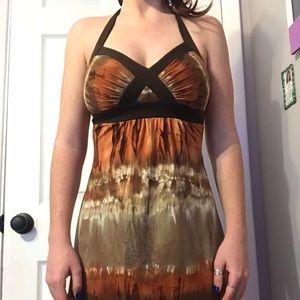 Tie dye halter dress